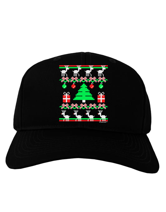 Tree with Gifts Ugly Christmas Sweater Adult Dark Baseball Cap Hat-Baseball Cap-TooLoud-Black-One Size-Davson Sales