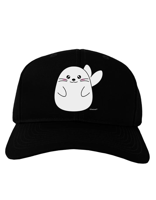 Cute Seal Adult Dark Baseball Cap Hat by TooLoud-Baseball Cap-TooLoud-Black-One Size-Davson Sales