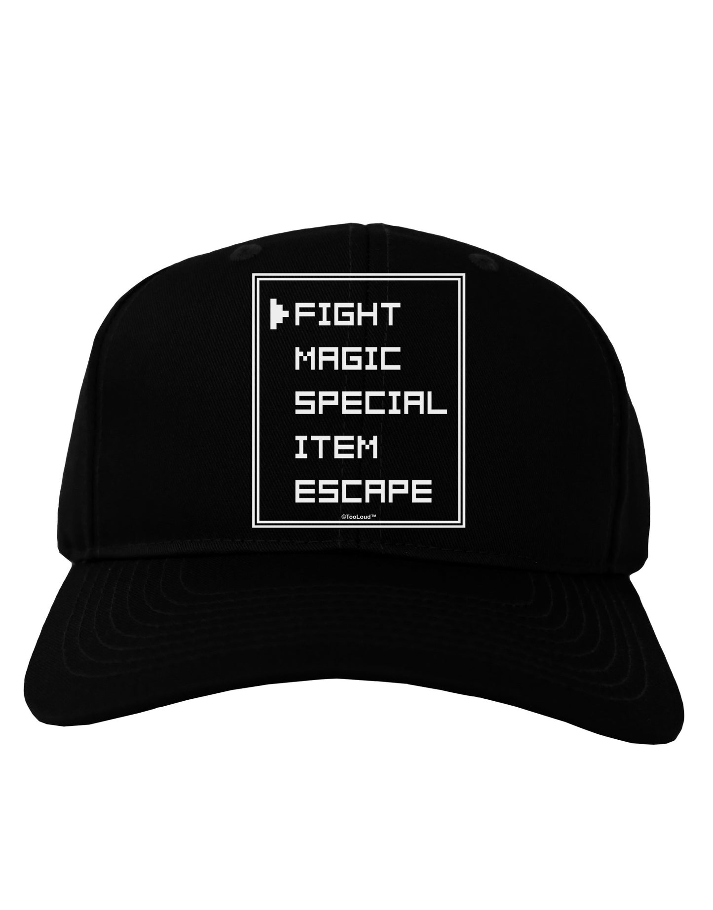 RPG Command Selection List Adult Dark Baseball Cap Hat by TooLoud-Baseball Cap-TooLoud-Black-One Size-Davson Sales