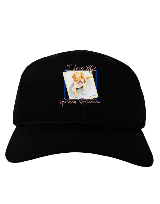I Love My Golden Retriever Adult Dark Baseball Cap Hat-Baseball Cap-TooLoud-Black-One Size-Davson Sales