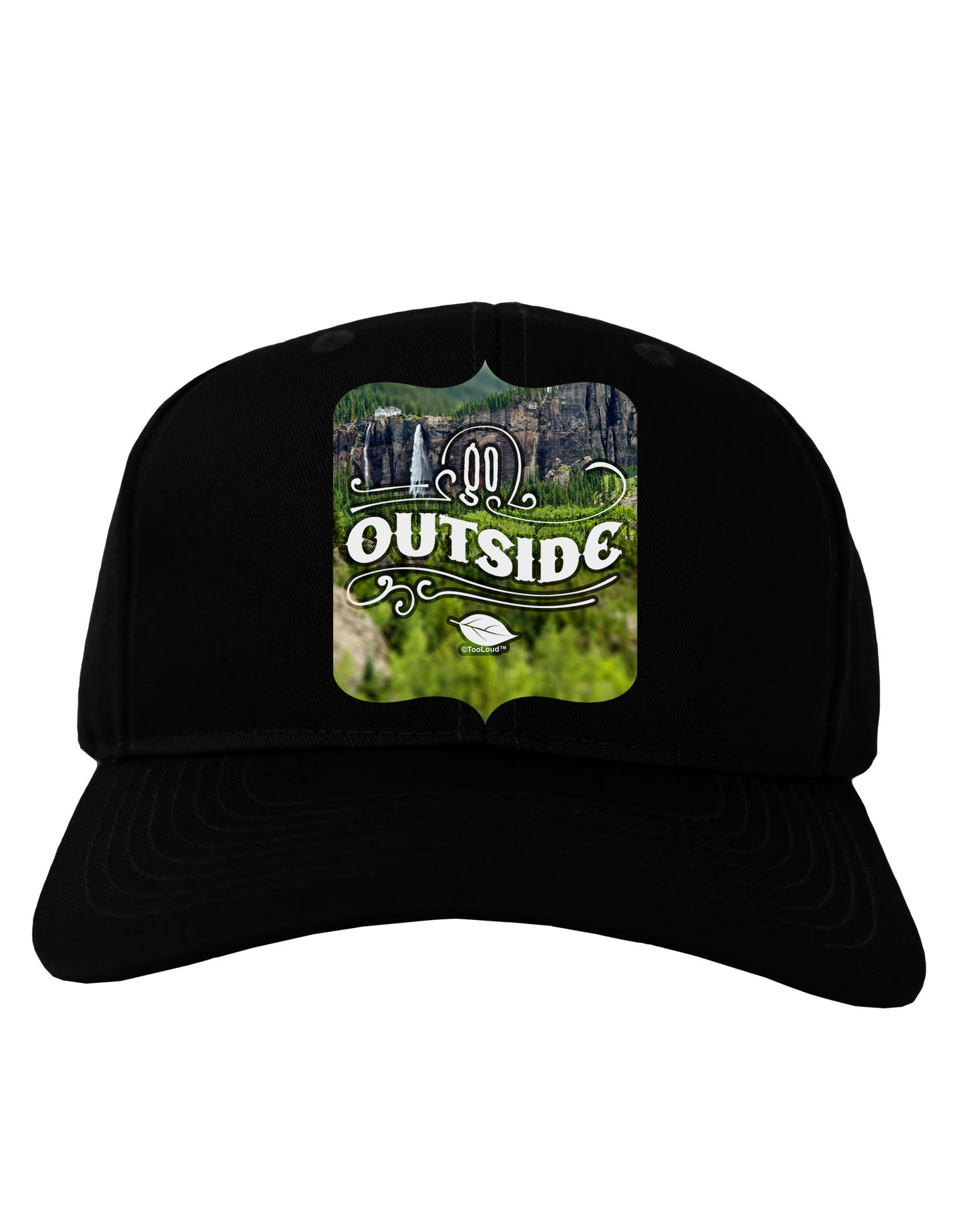Go Outside - Beautiful Cliffs Adult Dark Baseball Cap Hat by-Baseball Cap-TooLoud-Black-One Size-Davson Sales