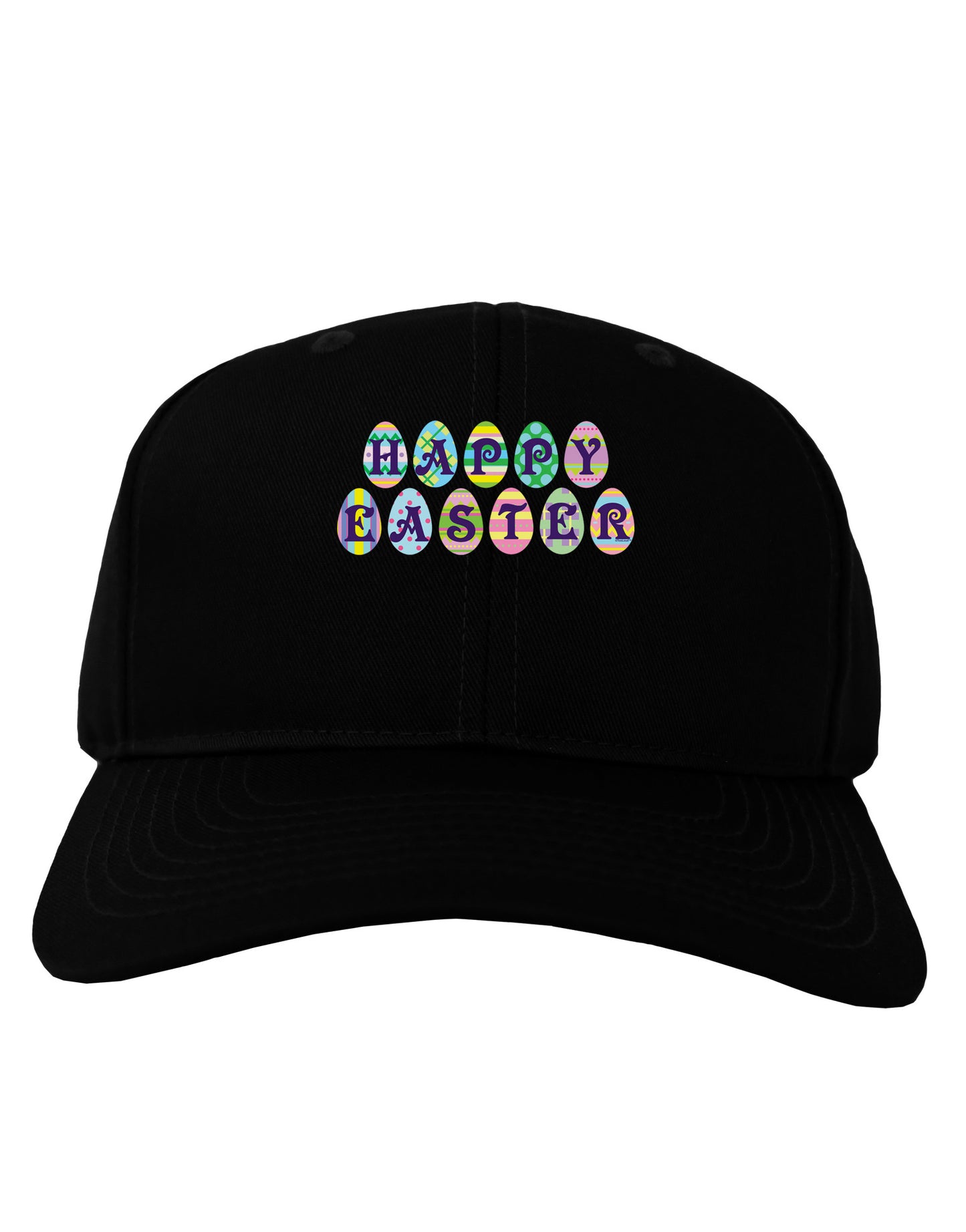 Easter Eggs Happy Easter Adult Dark Baseball Cap Hat-Baseball Cap-TooLoud-Black-One Size-Davson Sales