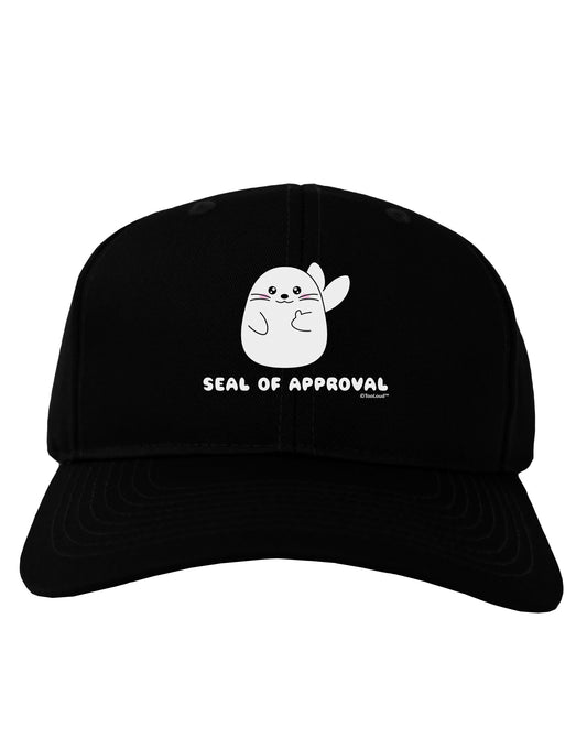 Seal of Approval Adult Dark Baseball Cap Hat by TooLoud-Baseball Cap-TooLoud-Black-One Size-Davson Sales