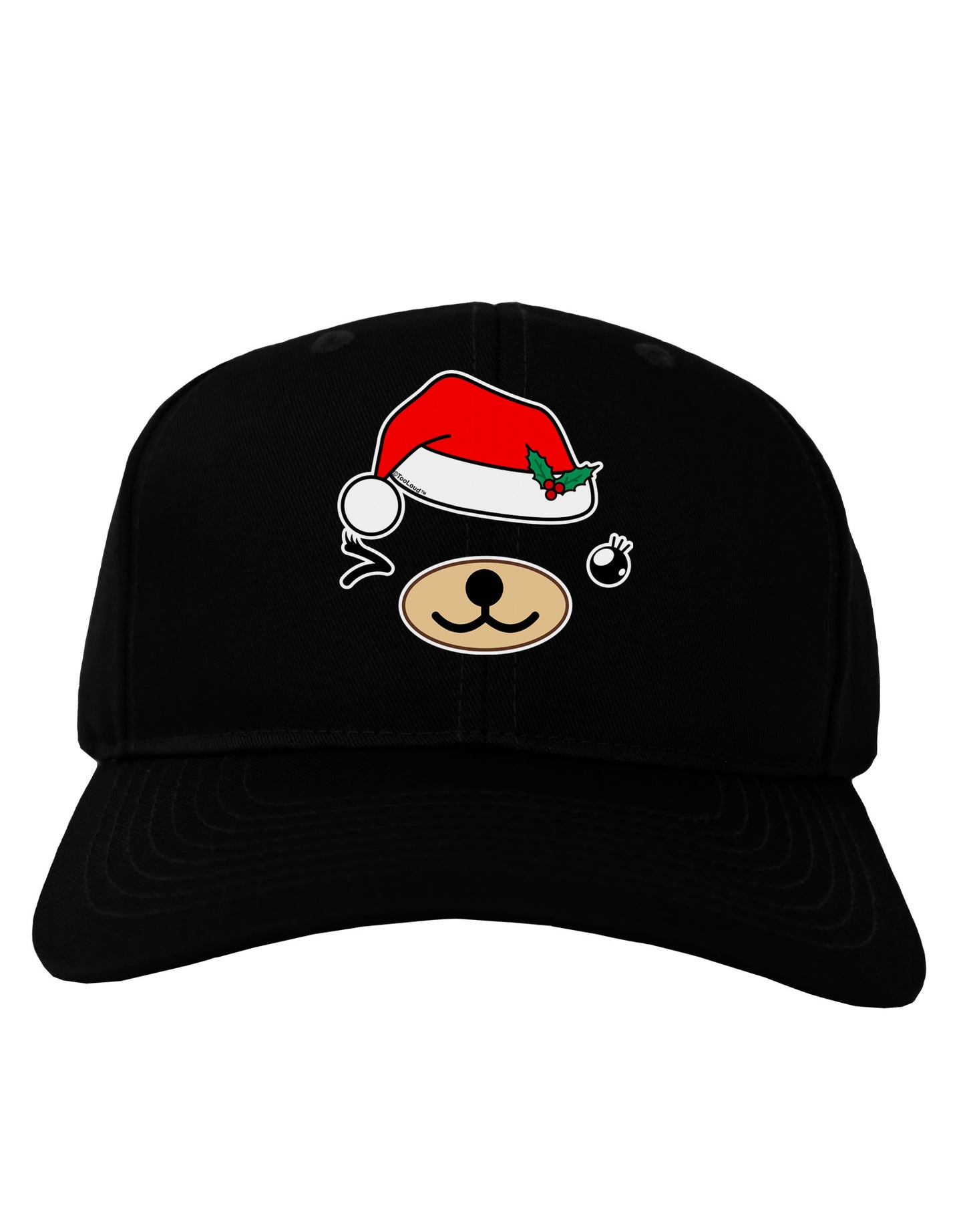Kyu-T Face Beartholomea Santa Girl Bear Adult Dark Baseball Cap Hat-Baseball Cap-TooLoud-Black-One Size-Davson Sales