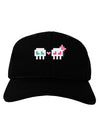 8-Bit Skull Love - Boy and Girl Adult Dark Baseball Cap Hat-Baseball Cap-TooLoud-Black-One Size-Davson Sales