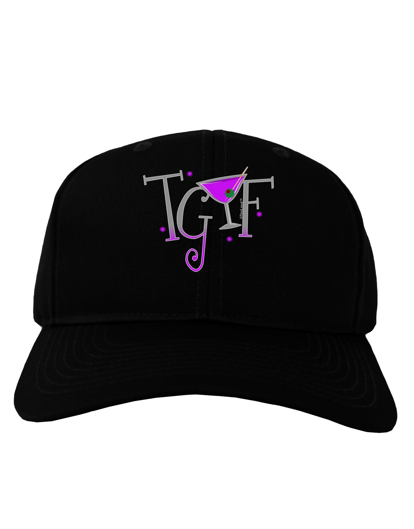 TGIF Martini Adult Dark Baseball Cap Hat-Baseball Cap-TooLoud-Black-One Size-Davson Sales
