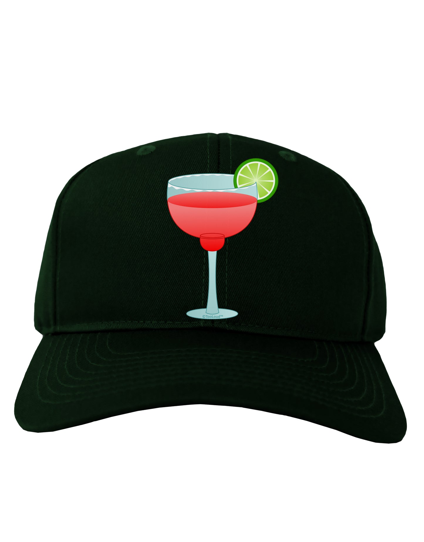 Red Margarita with Lime - Cinco de Mayo Adult Dark Baseball Cap Hat by TooLoud-Baseball Cap-TooLoud-Hunter-Green-One Size-Davson Sales