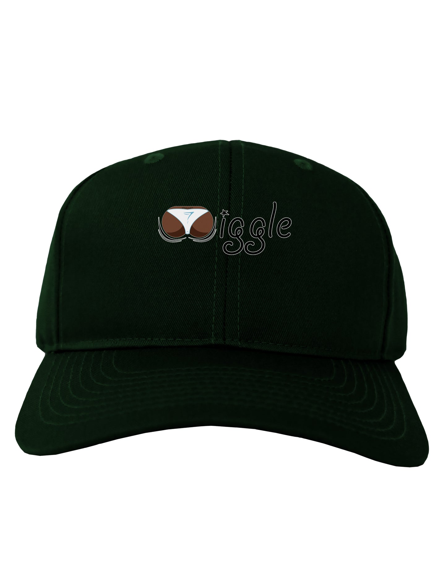 Wiggle - Twerk Dark Adult Dark Baseball Cap Hat-Baseball Cap-TooLoud-Hunter-Green-One Size-Davson Sales