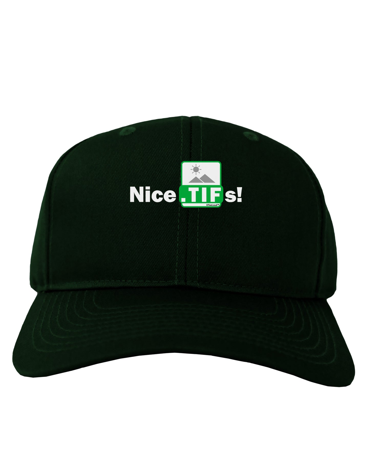Nice Tifs Adult Dark Baseball Cap Hat-Baseball Cap-TooLoud-Hunter-Green-One Size-Davson Sales
