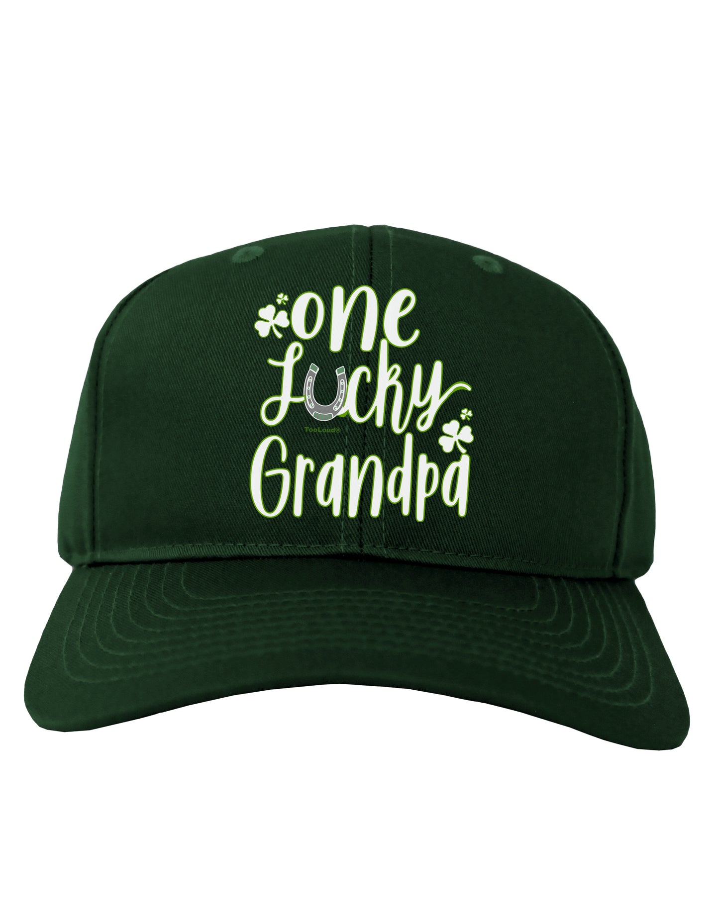 One Lucky Grandpa Shamrock Adult Baseball Cap Hat-Baseball Cap-TooLoud-Hunter-Green-One-Size-Fits-Most-Davson Sales