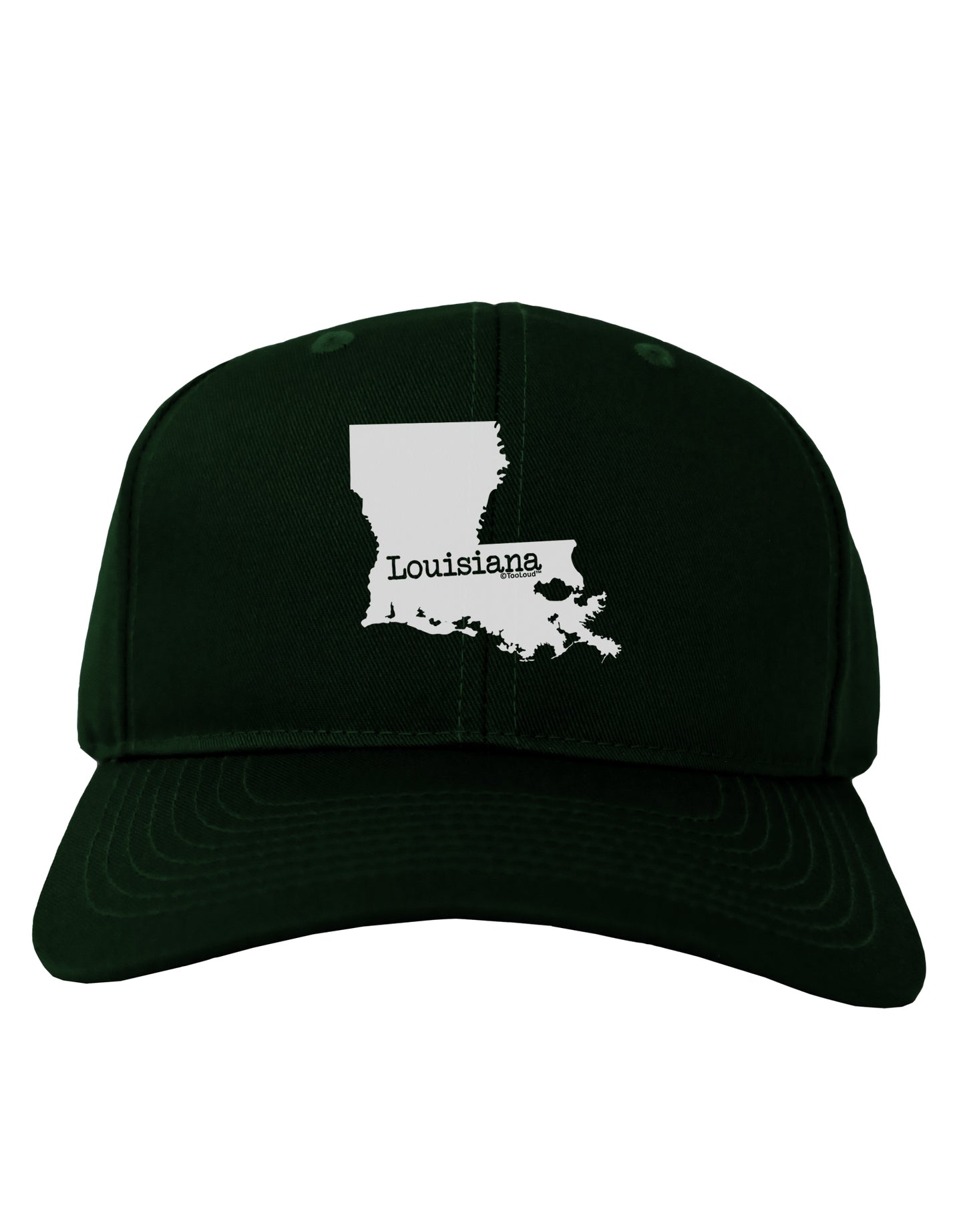 Louisiana - United States Shape Adult Dark Baseball Cap Hat by TooLoud-Baseball Cap-TooLoud-Hunter-Green-One Size-Davson Sales