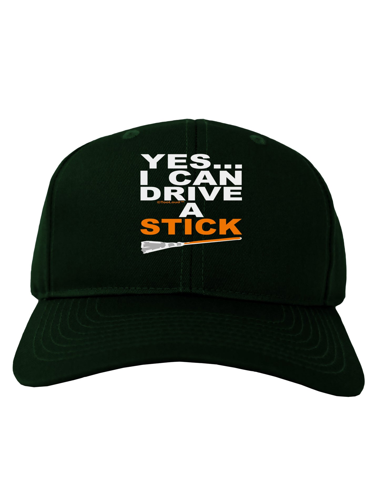 Drive Stick Orange Adult Dark Baseball Cap Hat-Baseball Cap-TooLoud-Hunter-Green-One Size-Davson Sales
