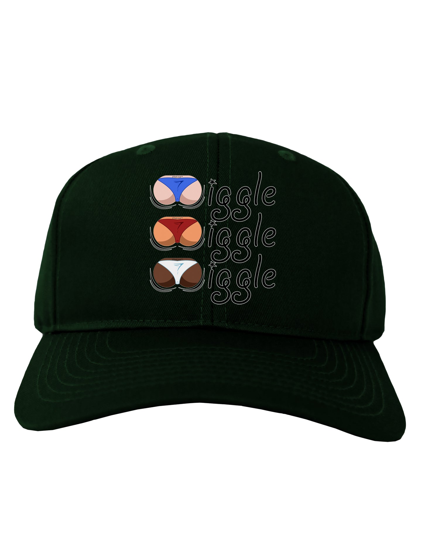 Wiggle Wiggle Wiggle - Twerk Color Adult Dark Baseball Cap Hat-Baseball Cap-TooLoud-Hunter-Green-One Size-Davson Sales
