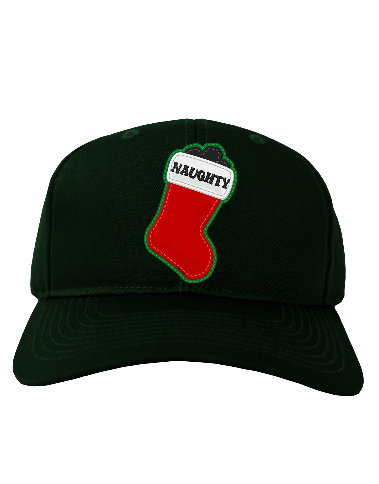 Naughty Coal Cute Christmas Stocking Adult Dark Baseball Cap Hat-Baseball Cap-TooLoud-Hunter-Green-One Size-Davson Sales