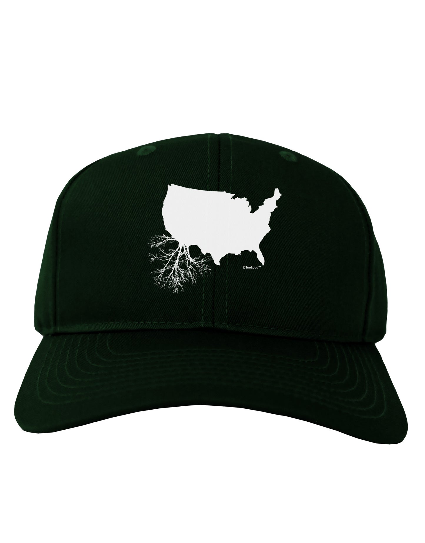 American Roots Design Adult Dark Baseball Cap Hat by TooLoud-Baseball Cap-TooLoud-Hunter-Green-One Size-Davson Sales