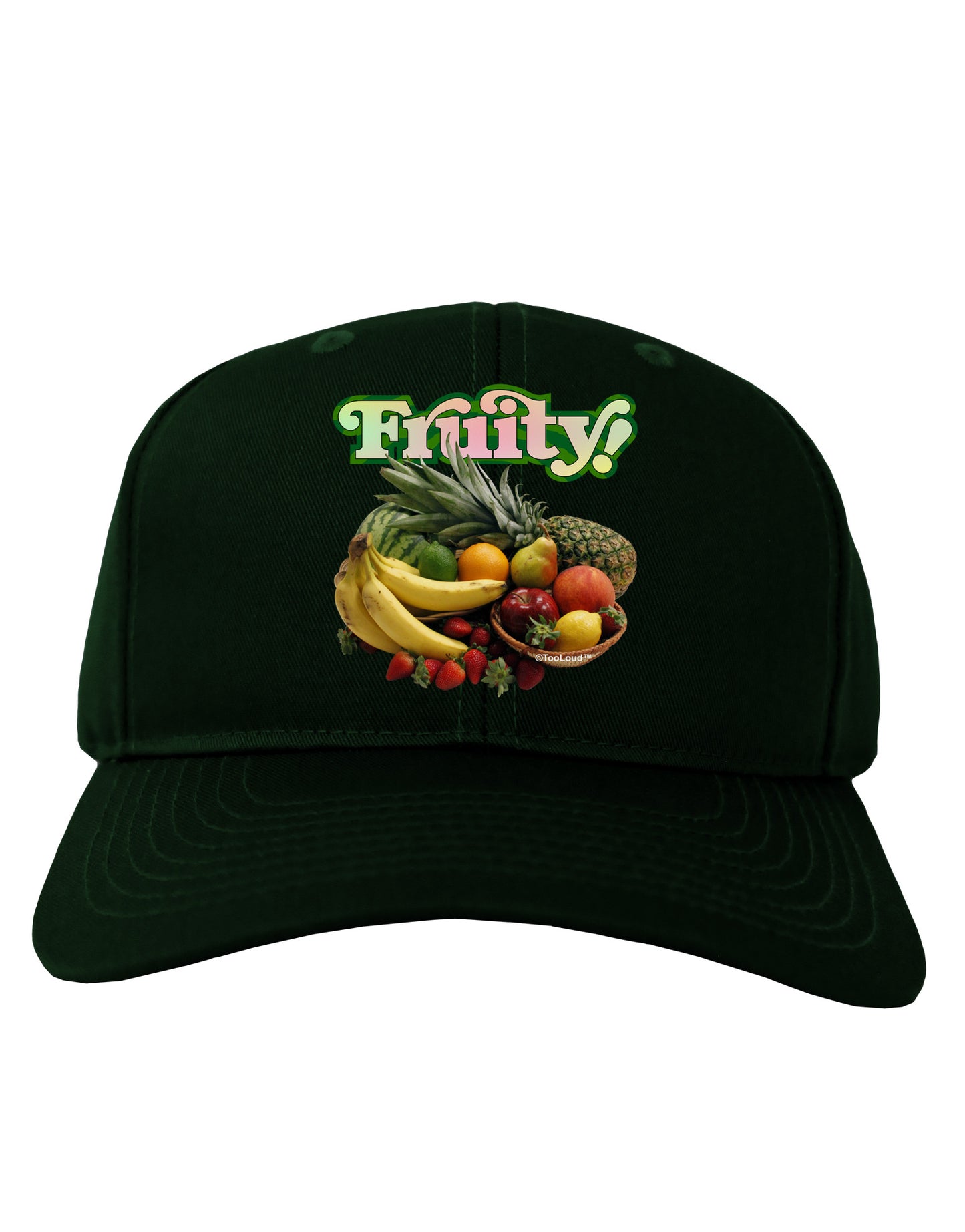 Fruity Fruit Basket Adult Dark Baseball Cap Hat-Baseball Cap-TooLoud-Hunter-Green-One Size-Davson Sales
