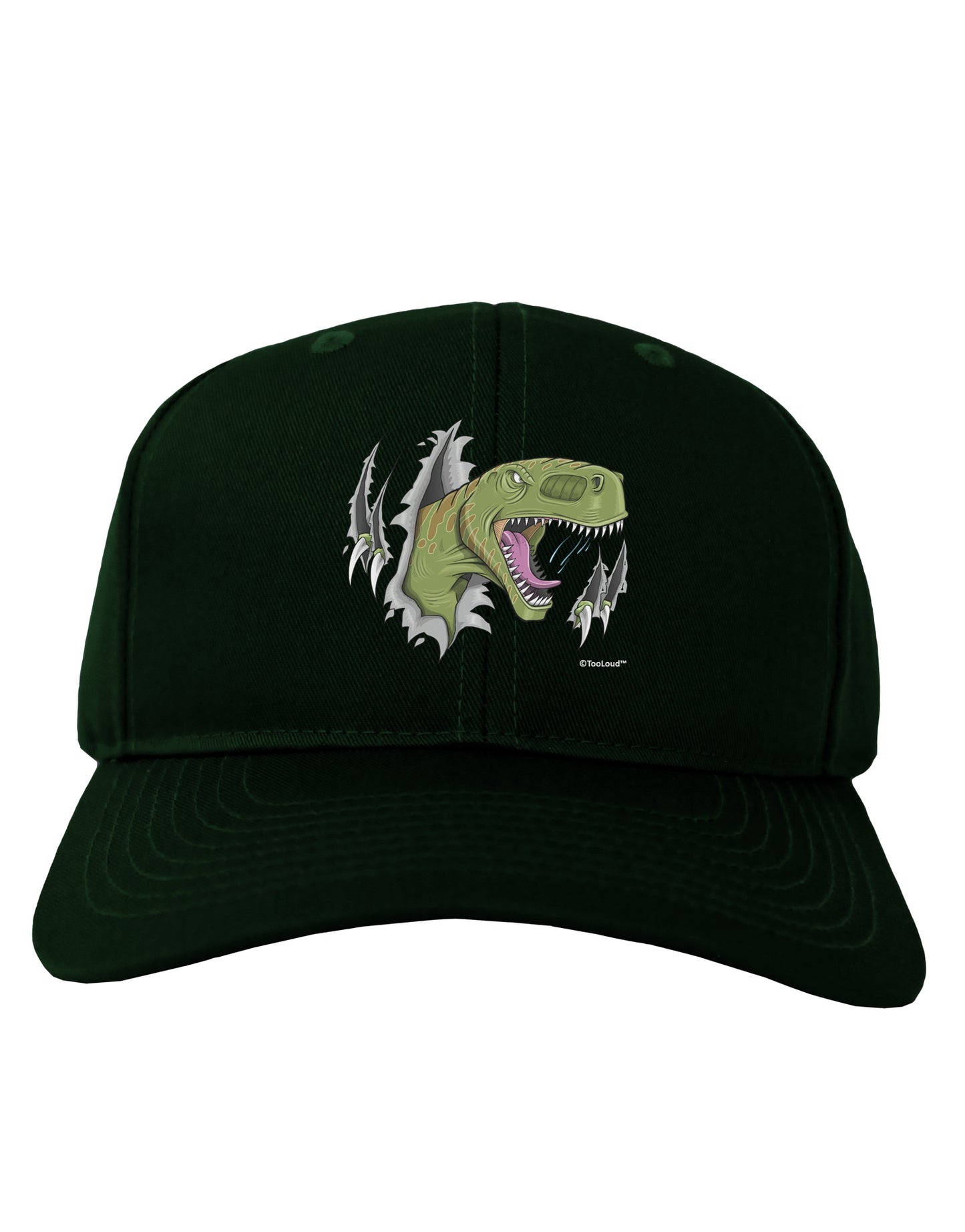 Green Dinosaur Breaking Free Adult Dark Baseball Cap Hat by TooLoud-Baseball Cap-TooLoud-Hunter-Green-One Size-Davson Sales