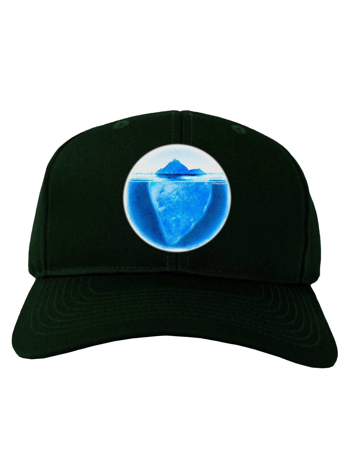 Iceberg Watercolor Adult Dark Baseball Cap Hat-Baseball Cap-TooLoud-Hunter-Green-One Size-Davson Sales