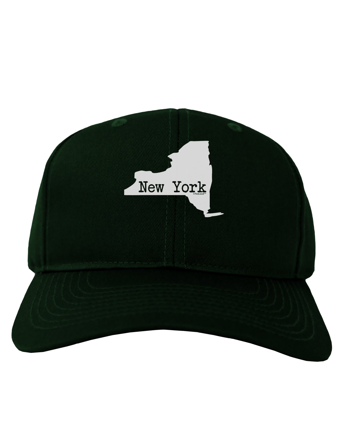 New York - United States Shape Adult Dark Baseball Cap Hat by TooLoud-Baseball Cap-TooLoud-Hunter-Green-One Size-Davson Sales