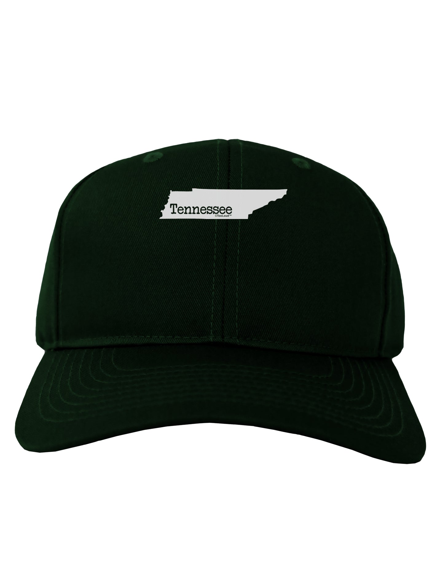 Tennessee - United States Shape Adult Dark Baseball Cap Hat by TooLoud-Baseball Cap-TooLoud-Hunter-Green-One Size-Davson Sales