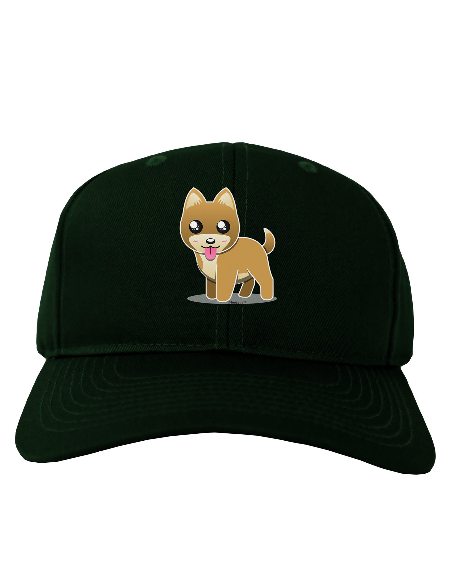 Kawaii Standing Puppy Adult Dark Baseball Cap Hat-Baseball Cap-TooLoud-Hunter-Green-One Size-Davson Sales