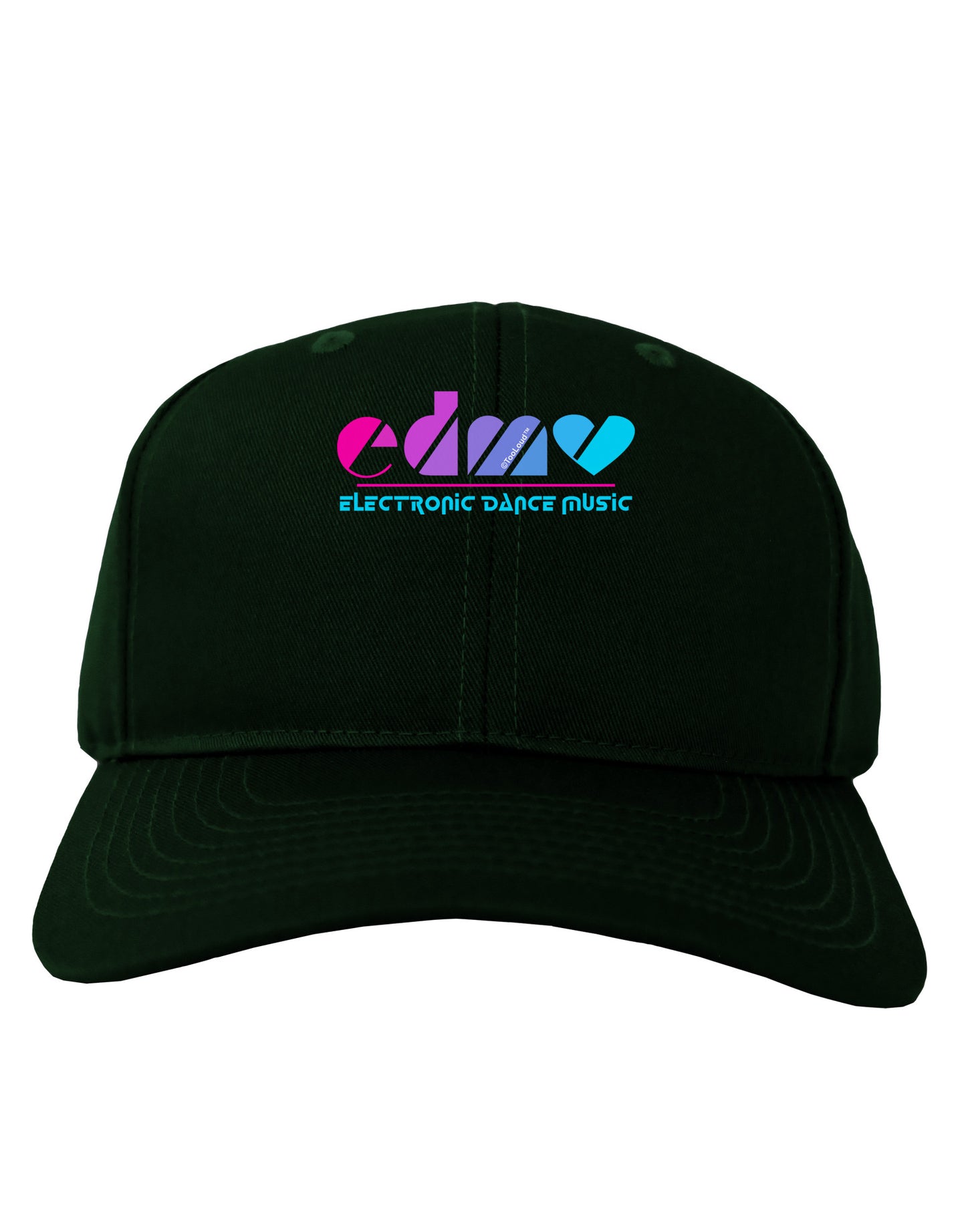EDM Heart Adult Dark Baseball Cap Hat-Baseball Cap-TooLoud-Hunter-Green-One Size-Davson Sales