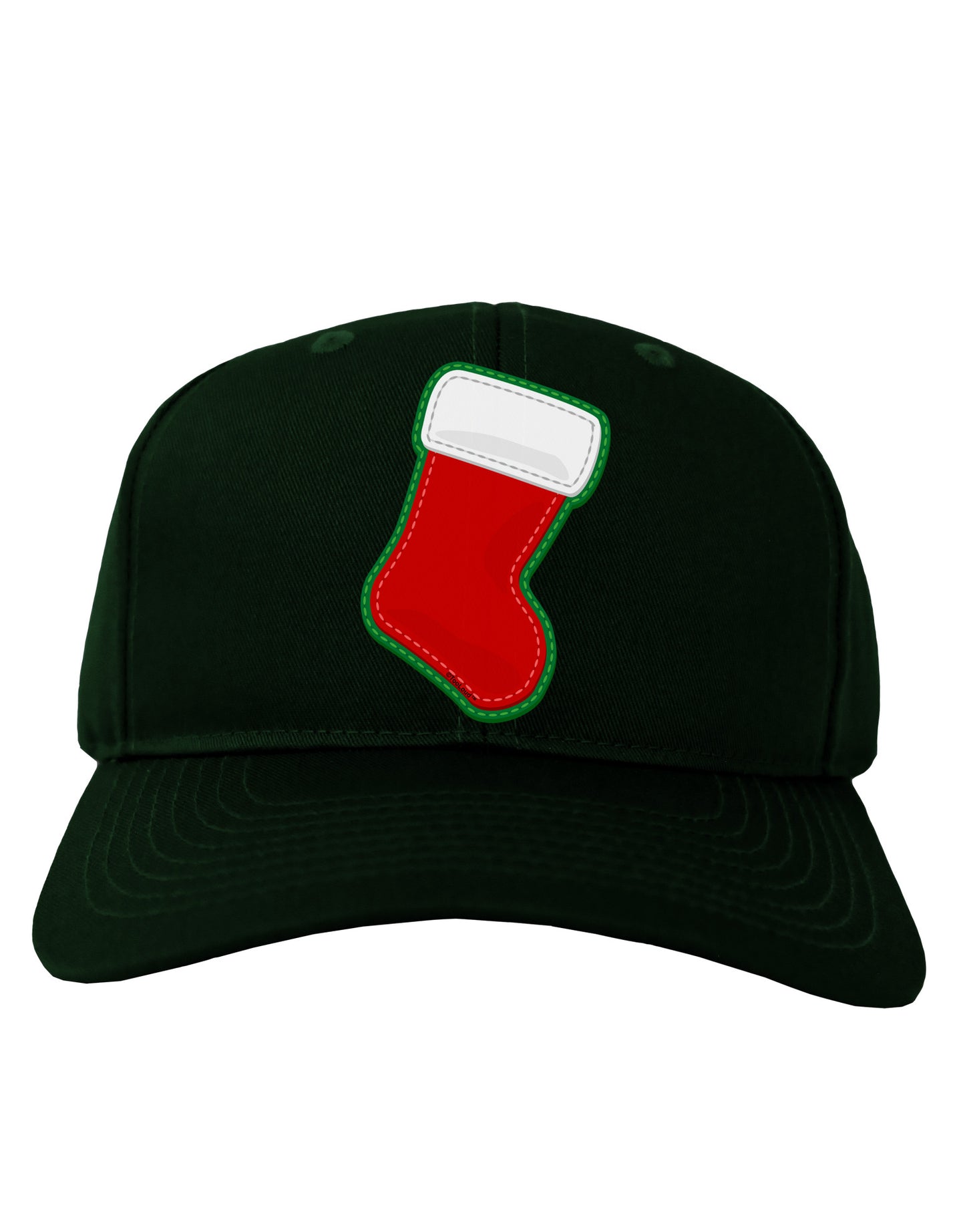 Cute Faux Applique Christmas Stocking Adult Dark Baseball Cap Hat-Baseball Cap-TooLoud-Hunter-Green-One Size-Davson Sales