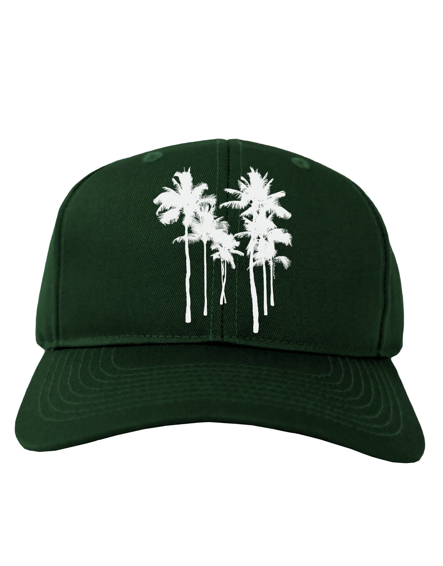 Palm Rows Silhouette Adult Dark Baseball Cap Hat-Baseball Cap-TooLoud-Hunter-Green-One Size-Davson Sales