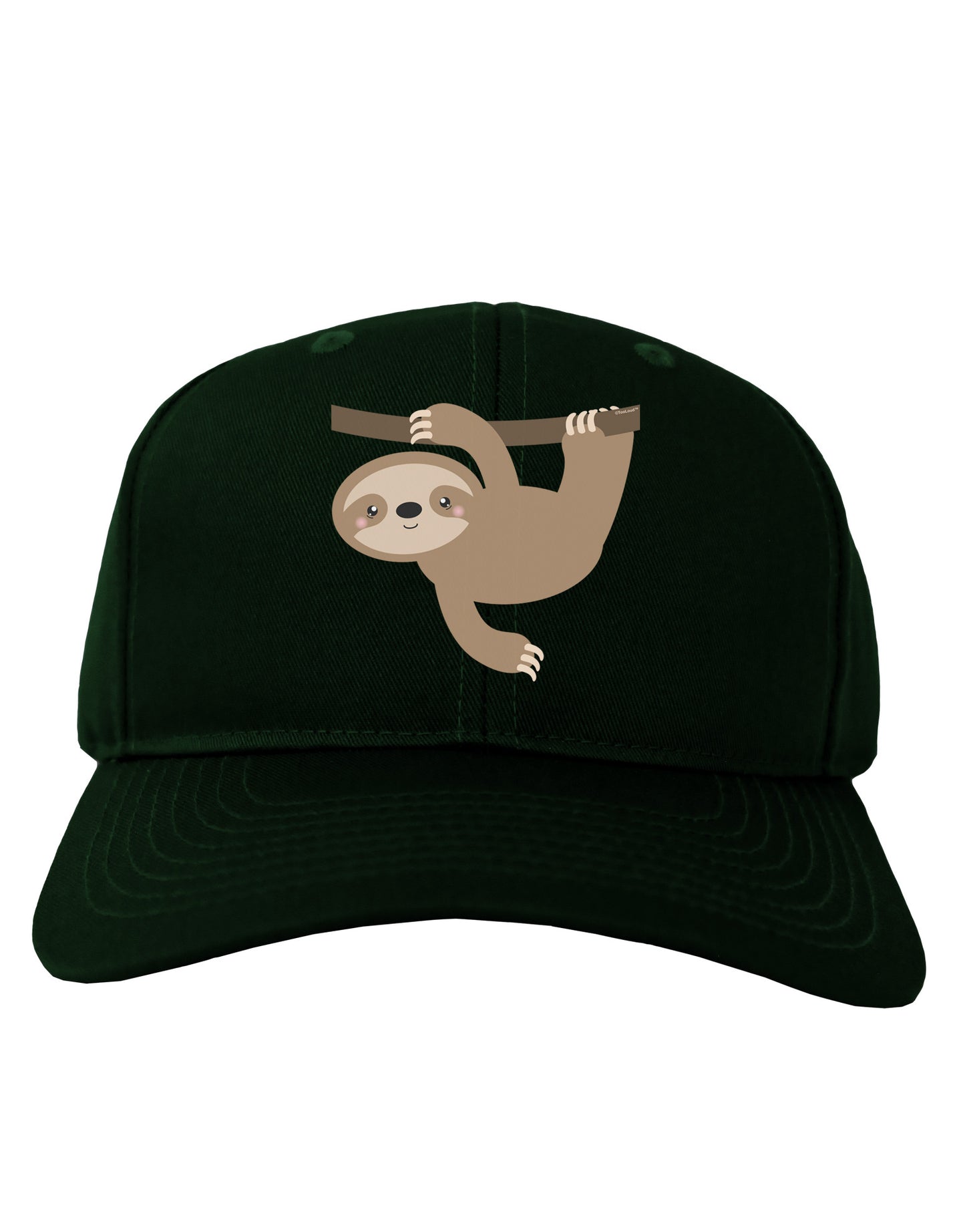Cute Hanging Sloth Adult Dark Baseball Cap Hat-Baseball Cap-TooLoud-Hunter-Green-One Size-Davson Sales