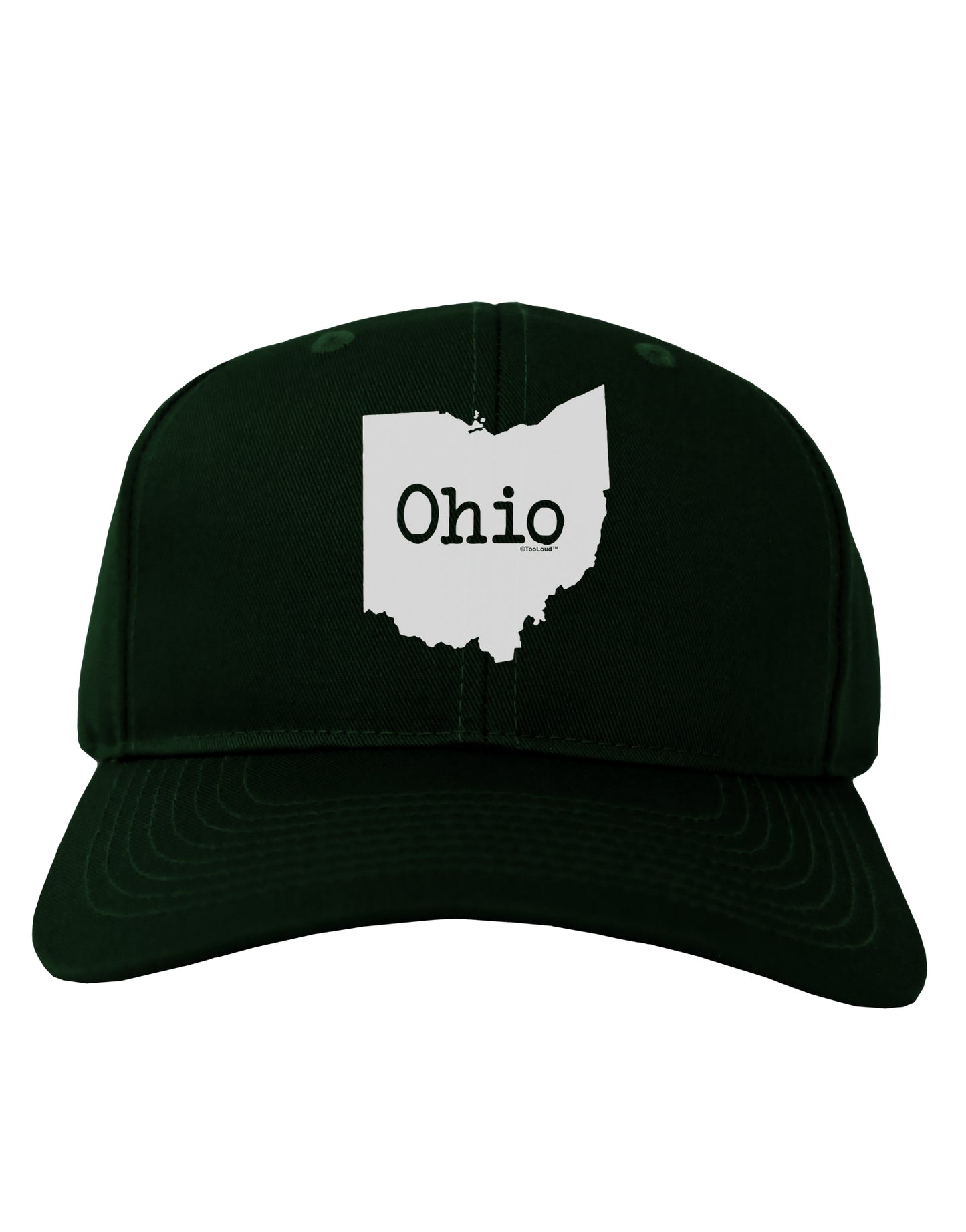 Ohio - United States Shape Adult Dark Baseball Cap Hat by TooLoud-Baseball Cap-TooLoud-Hunter-Green-One Size-Davson Sales