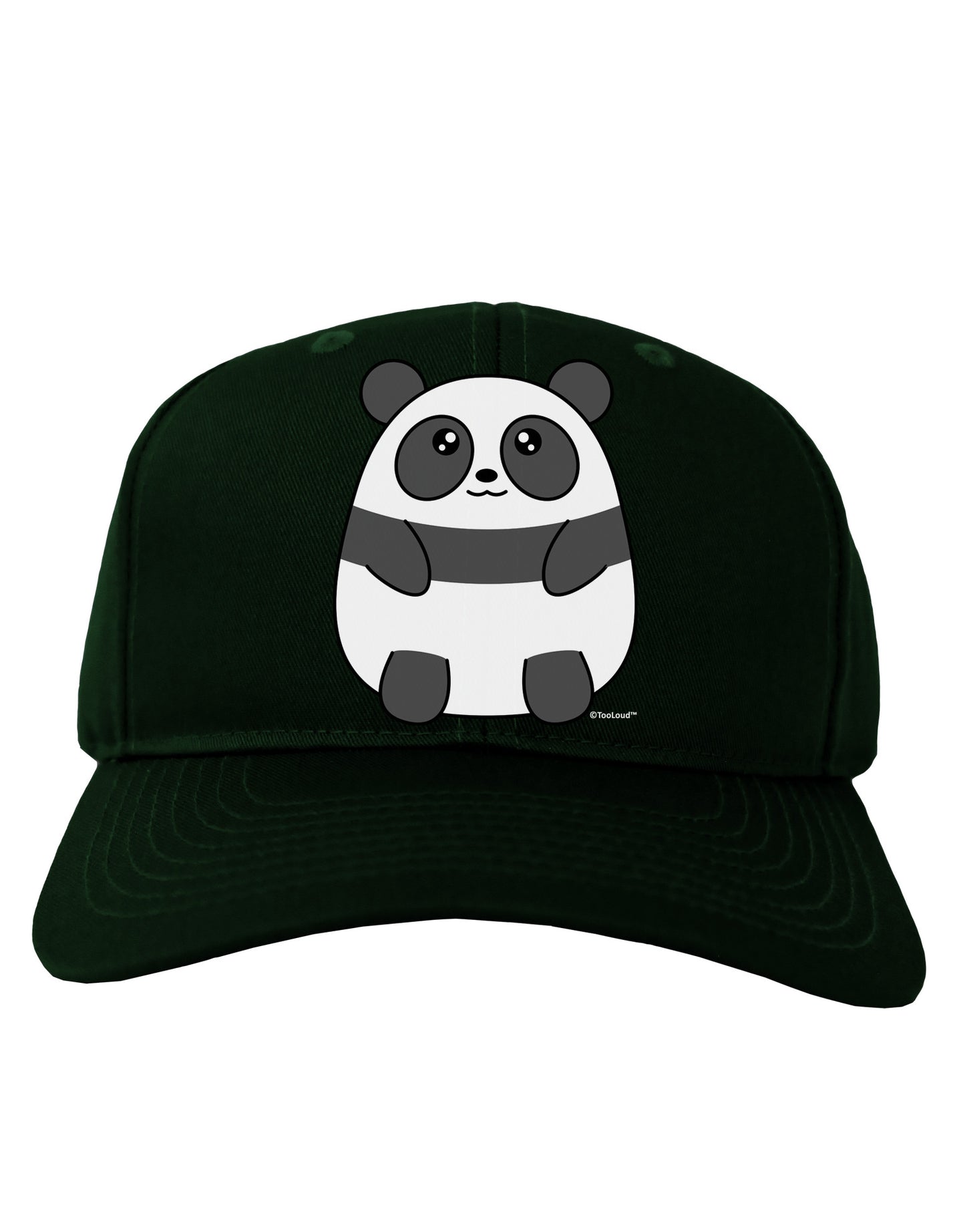 Cute Panda Bear Adult Dark Baseball Cap Hat by TooLoud-Baseball Cap-TooLoud-Hunter-Green-One Size-Davson Sales