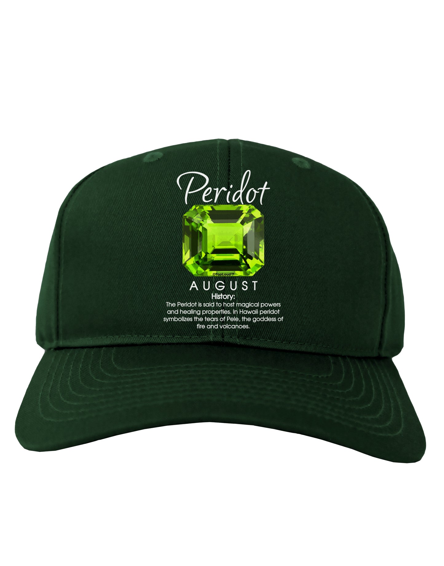 Birthstone Peridot Adult Dark Baseball Cap Hat-Baseball Cap-TooLoud-Hunter-Green-One Size-Davson Sales