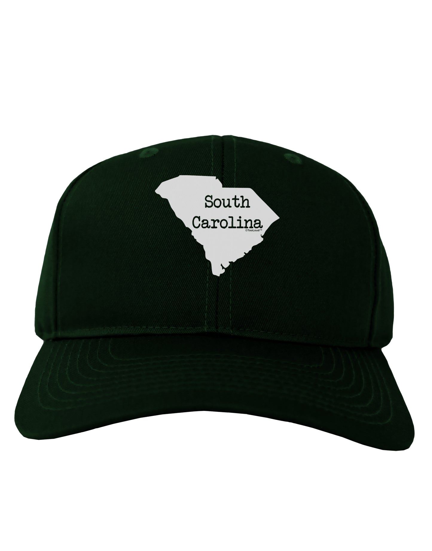 South Carolina - United States Shape Adult Dark Baseball Cap Hat by TooLoud-Baseball Cap-TooLoud-Hunter-Green-One Size-Davson Sales