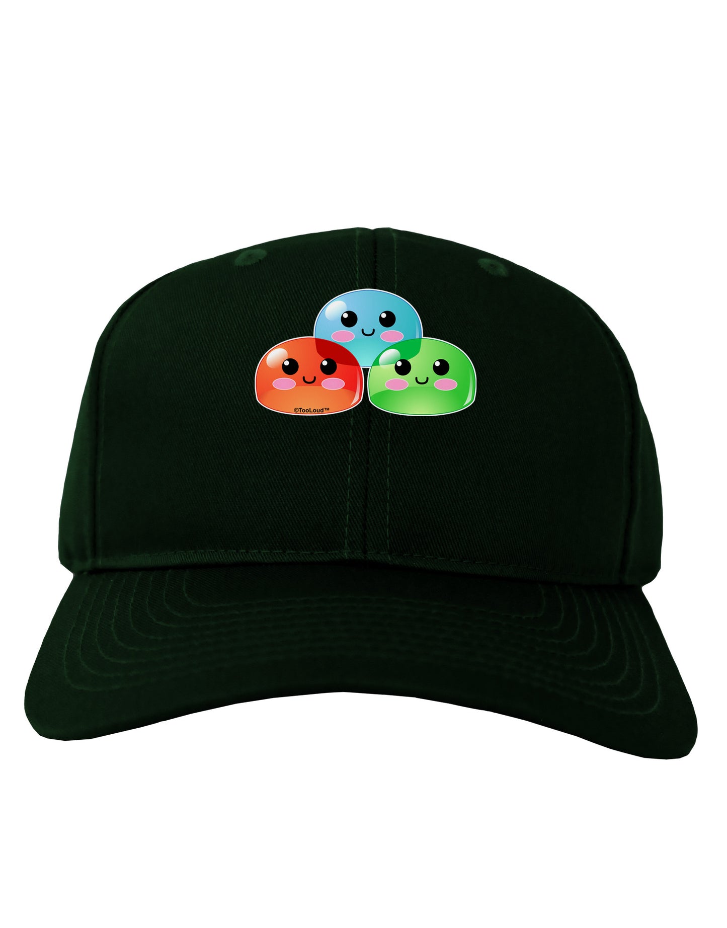 Cute RPG Slime - Trio Adult Dark Baseball Cap Hat by TooLoud-Baseball Cap-TooLoud-Hunter-Green-One Size-Davson Sales