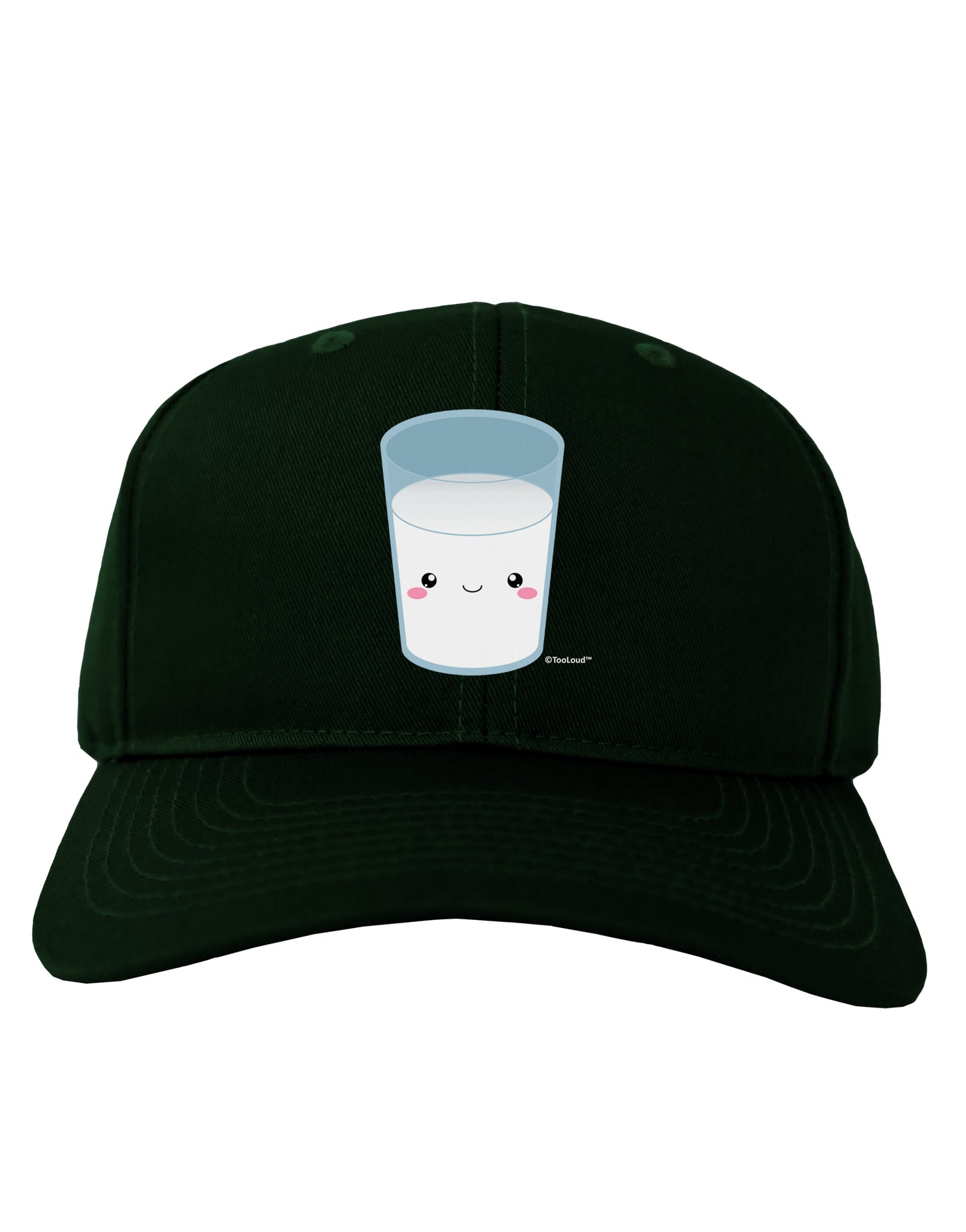 Cute Matching Milk and Cookie Design - Milk Adult Dark Baseball Cap Hat by TooLoud-Baseball Cap-TooLoud-Hunter-Green-One Size-Davson Sales