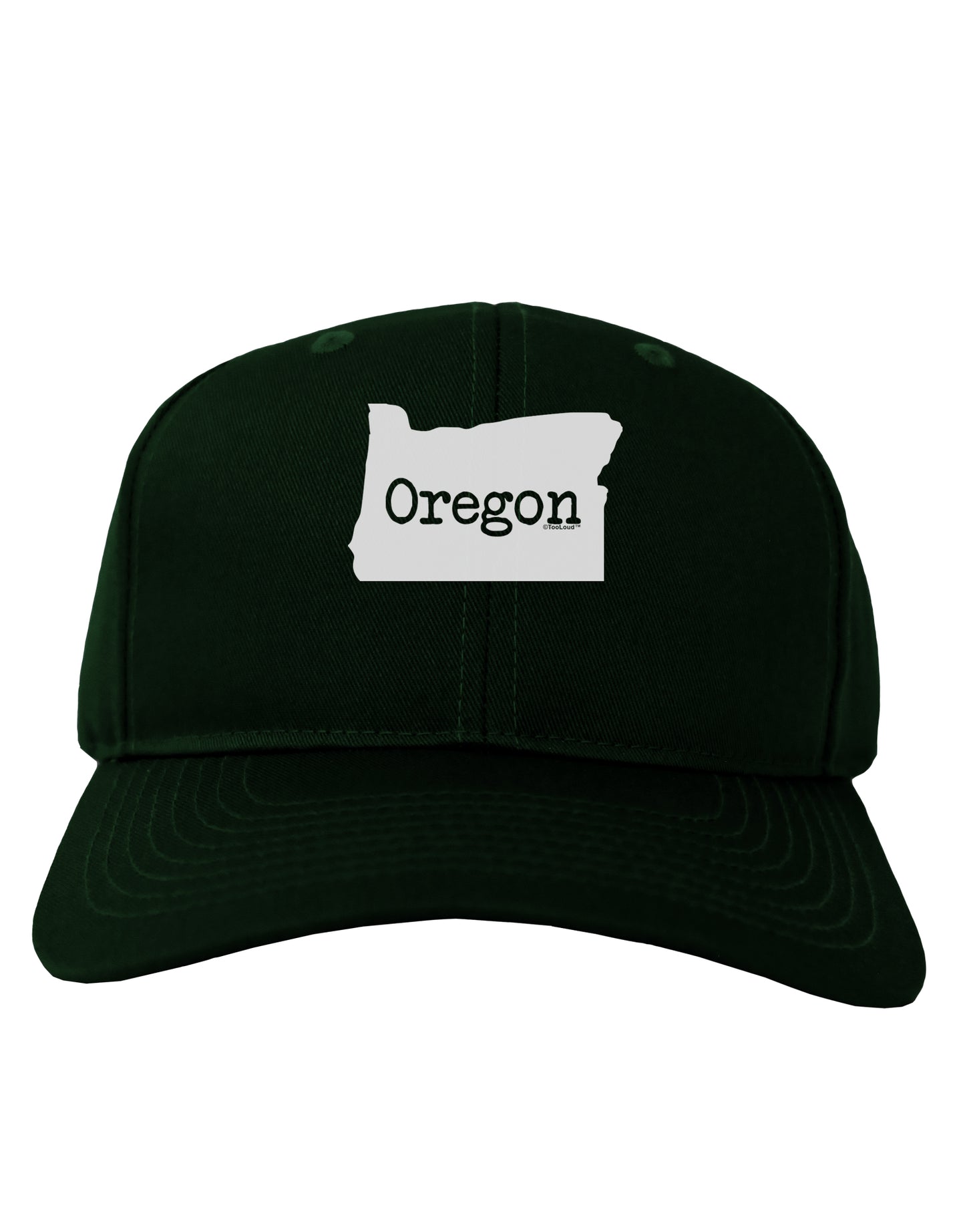 Oregon - United States Shape Adult Dark Baseball Cap Hat by TooLoud-Baseball Cap-TooLoud-Hunter-Green-One Size-Davson Sales