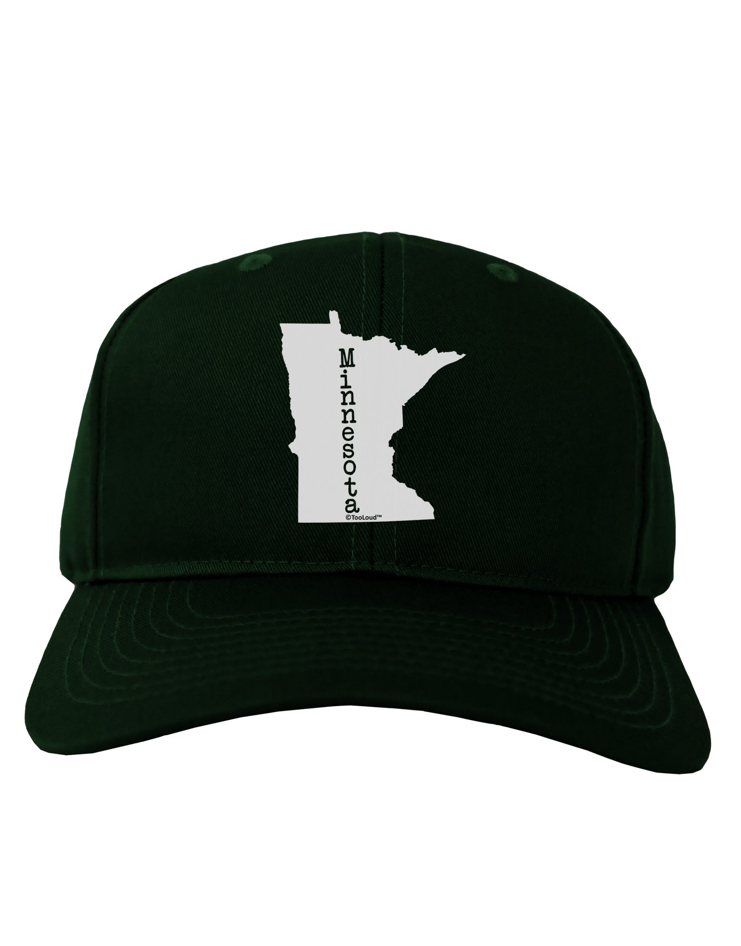 Minnesota - United States Shape Adult Dark Baseball Cap Hat-Baseball Cap-TooLoud-Hunter-Green-One Size-Davson Sales