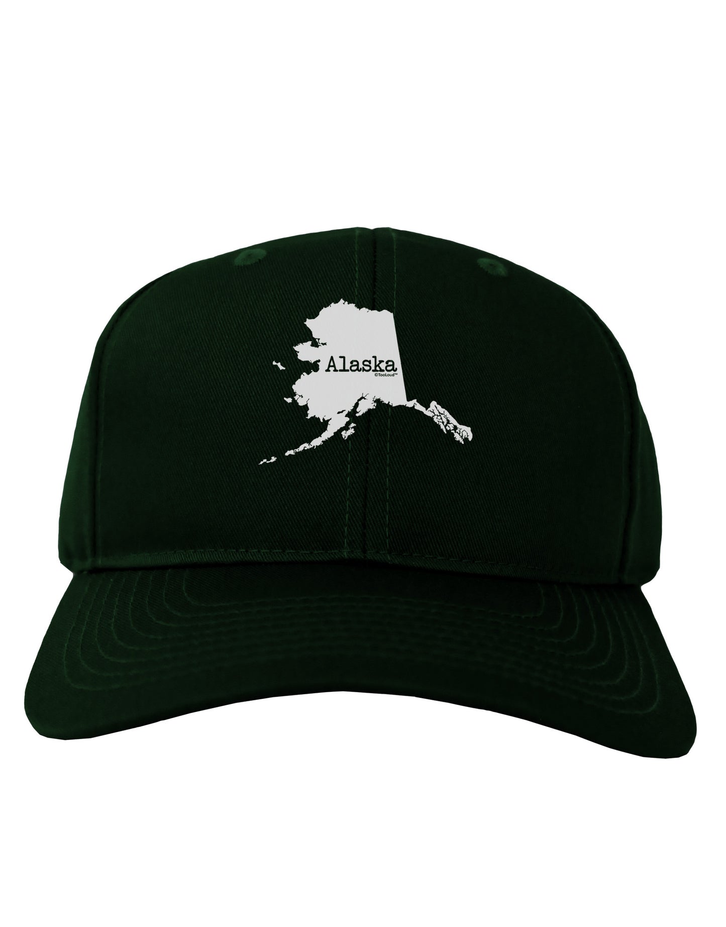 Alaska - United States Shape Adult Dark Baseball Cap Hat by TooLoud-Baseball Cap-TooLoud-Hunter-Green-One Size-Davson Sales