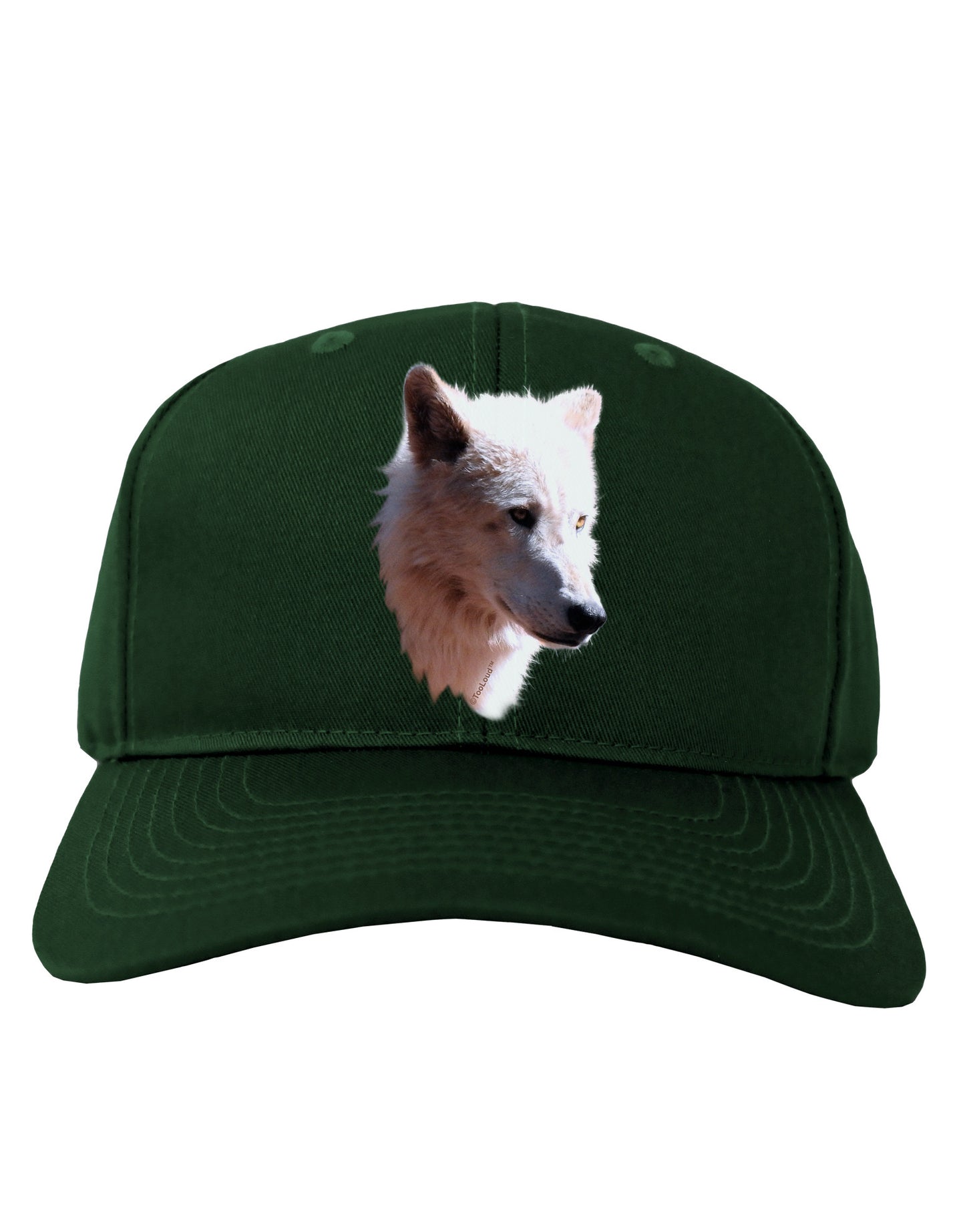 Magnificent White Wolf Head Adult Dark Baseball Cap Hat-Baseball Cap-TooLoud-Hunter-Green-One Size-Davson Sales