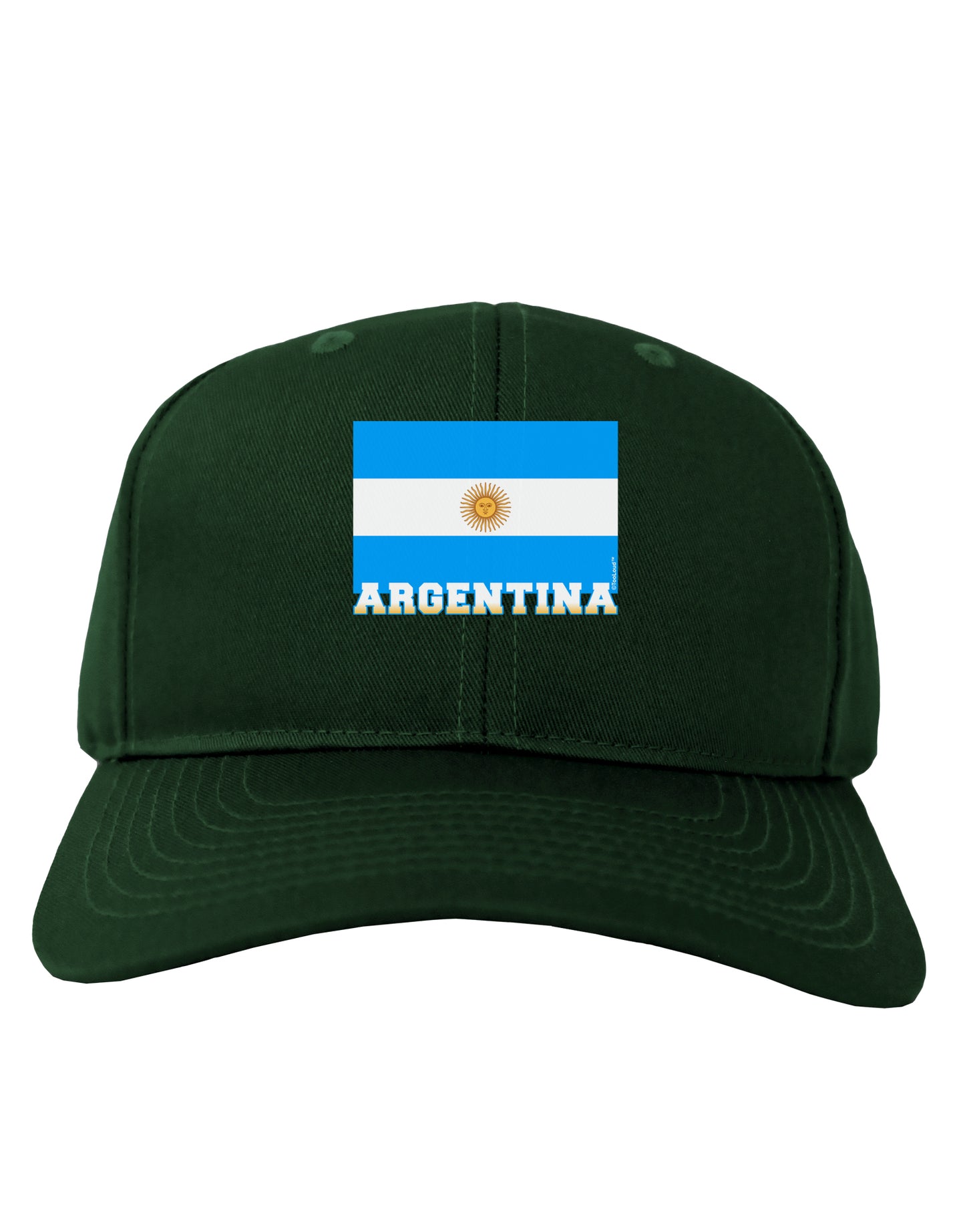Argentina Flag Adult Dark Baseball Cap Hat-Baseball Cap-TooLoud-Hunter-Green-One Size-Davson Sales