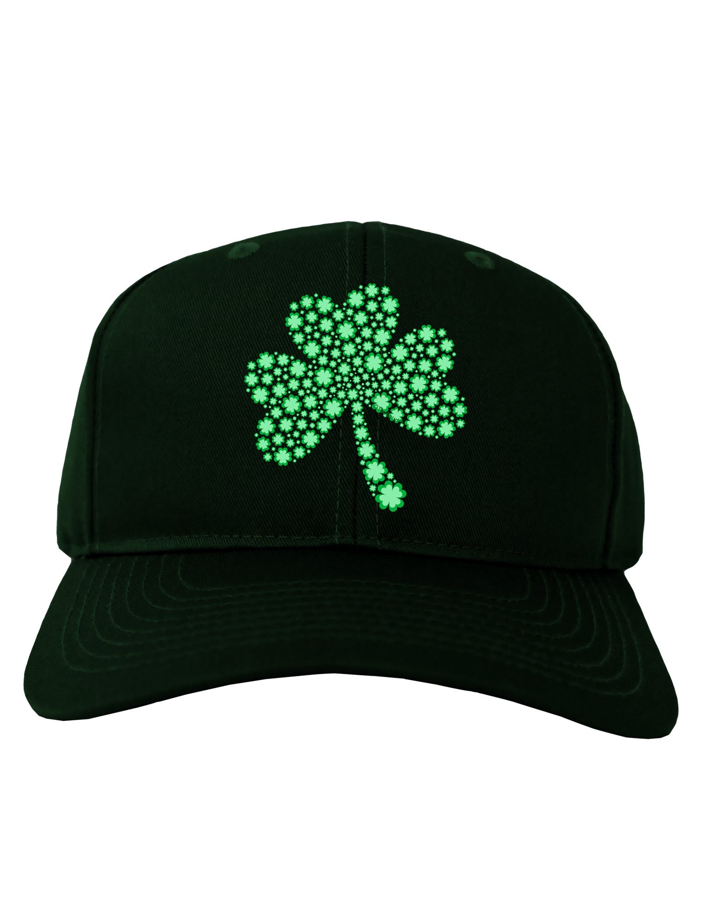 St. Patrick's Day Shamrock Design - Shamrocks Adult Dark Baseball Cap Hat by TooLoud-Baseball Cap-TooLoud-Hunter-Green-One Size-Davson Sales