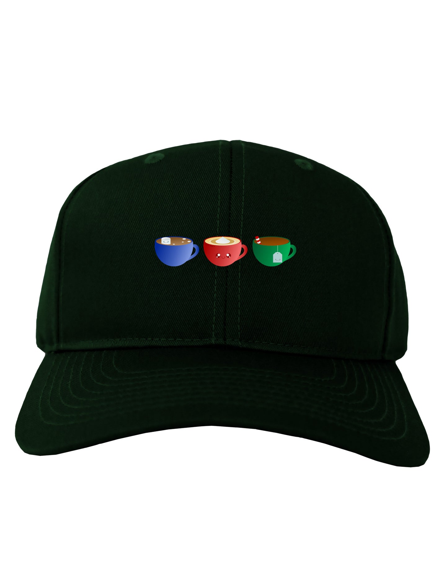 Cute Holiday Drink Set - Christmas Adult Dark Baseball Cap Hat-Baseball Cap-TooLoud-Hunter-Green-One Size-Davson Sales