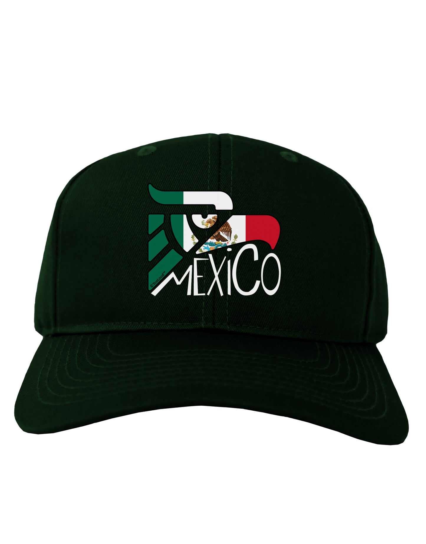 Mexico Eagle Symbol - Mexican Flag - Mexico Adult Dark Baseball Cap Hat by TooLoud-Baseball Cap-TooLoud-Hunter-Green-One Size-Davson Sales