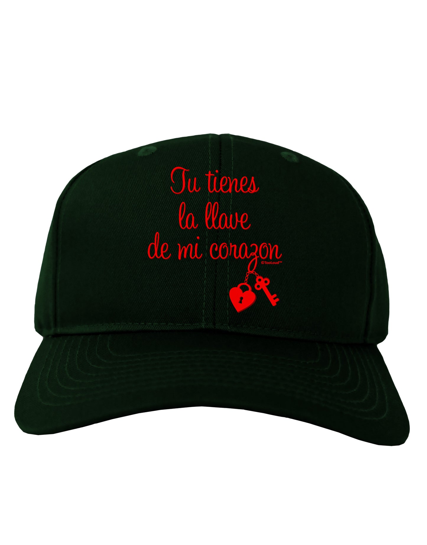 Tu Tienes La Llave De Mi Corazon Adult Dark Baseball Cap Hat by TooLoud-Baseball Cap-TooLoud-Hunter-Green-One Size-Davson Sales