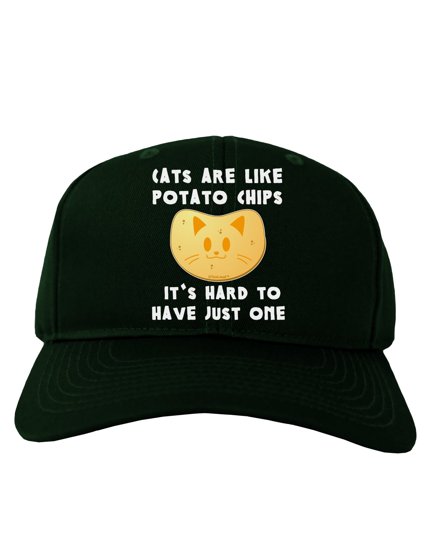 Cats Are Like Potato Chips Adult Dark Baseball Cap Hat-Baseball Cap-TooLoud-Hunter-Green-One Size-Davson Sales