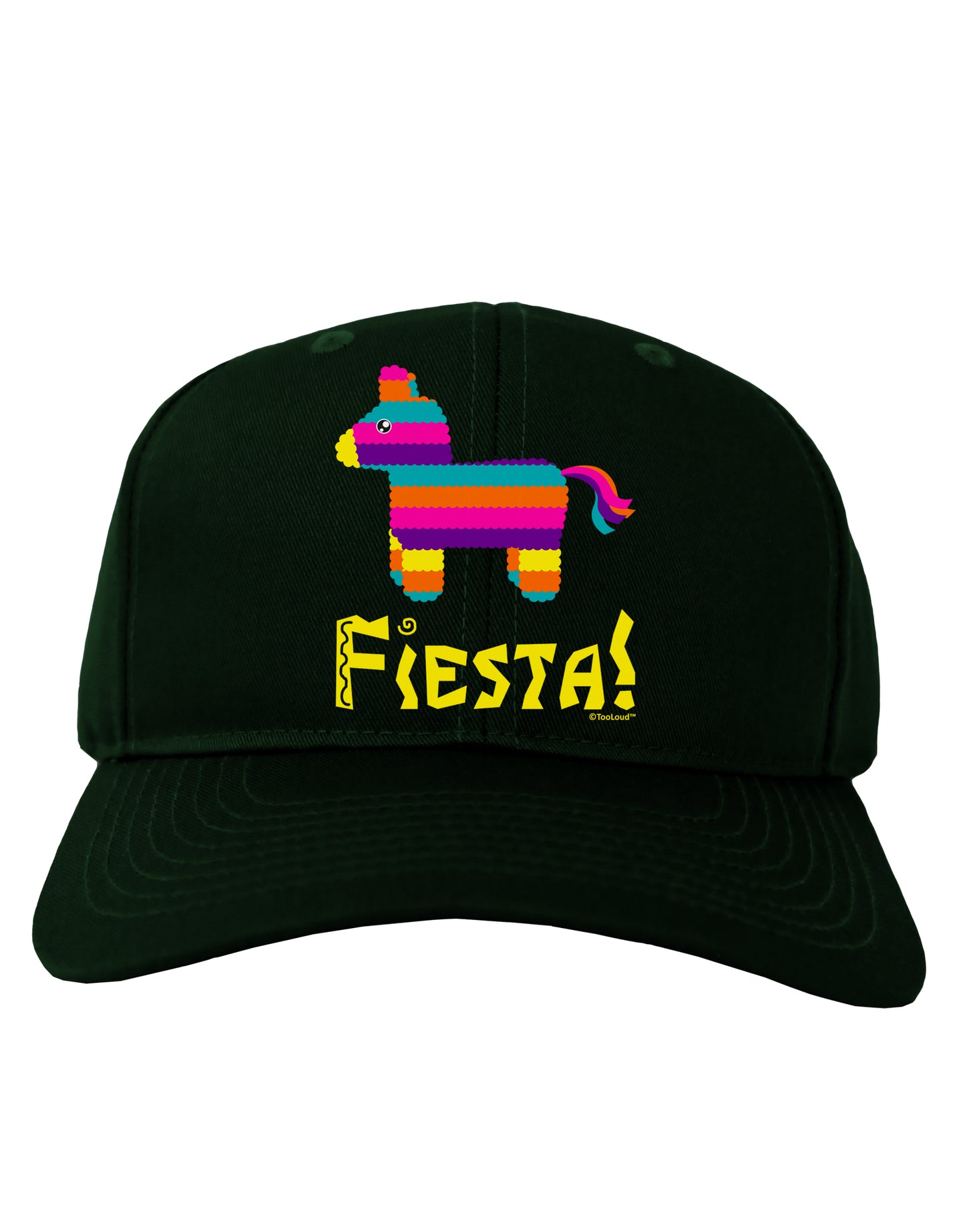 Colorful Pinata Design - Fiesta Adult Dark Baseball Cap Hat by TooLoud-Baseball Cap-TooLoud-Hunter-Green-One Size-Davson Sales