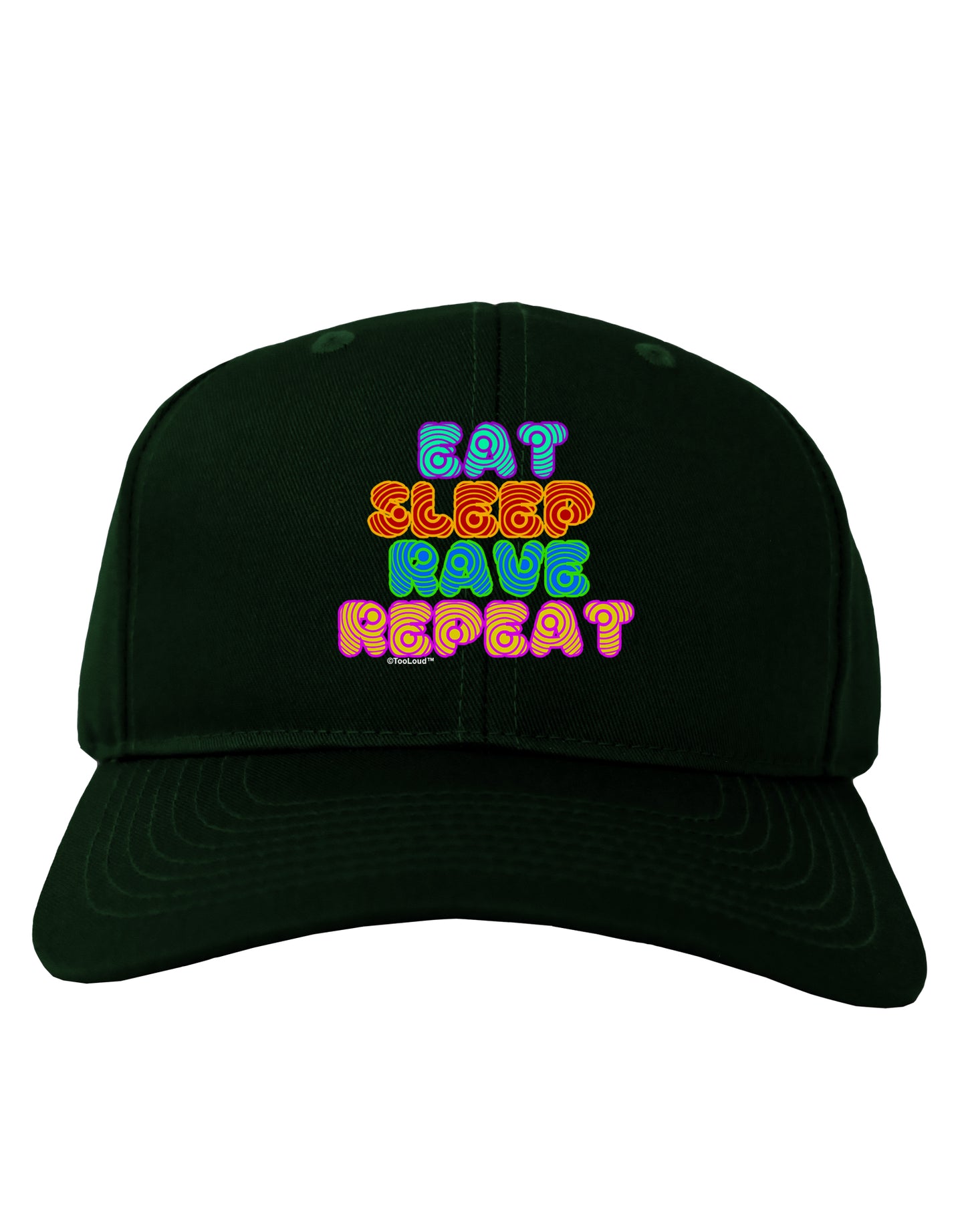 Eat Sleep Rave Repeat Hypnotic Adult Dark Baseball Cap Hat by TooLoud-Baseball Cap-TooLoud-Hunter-Green-One Size-Davson Sales