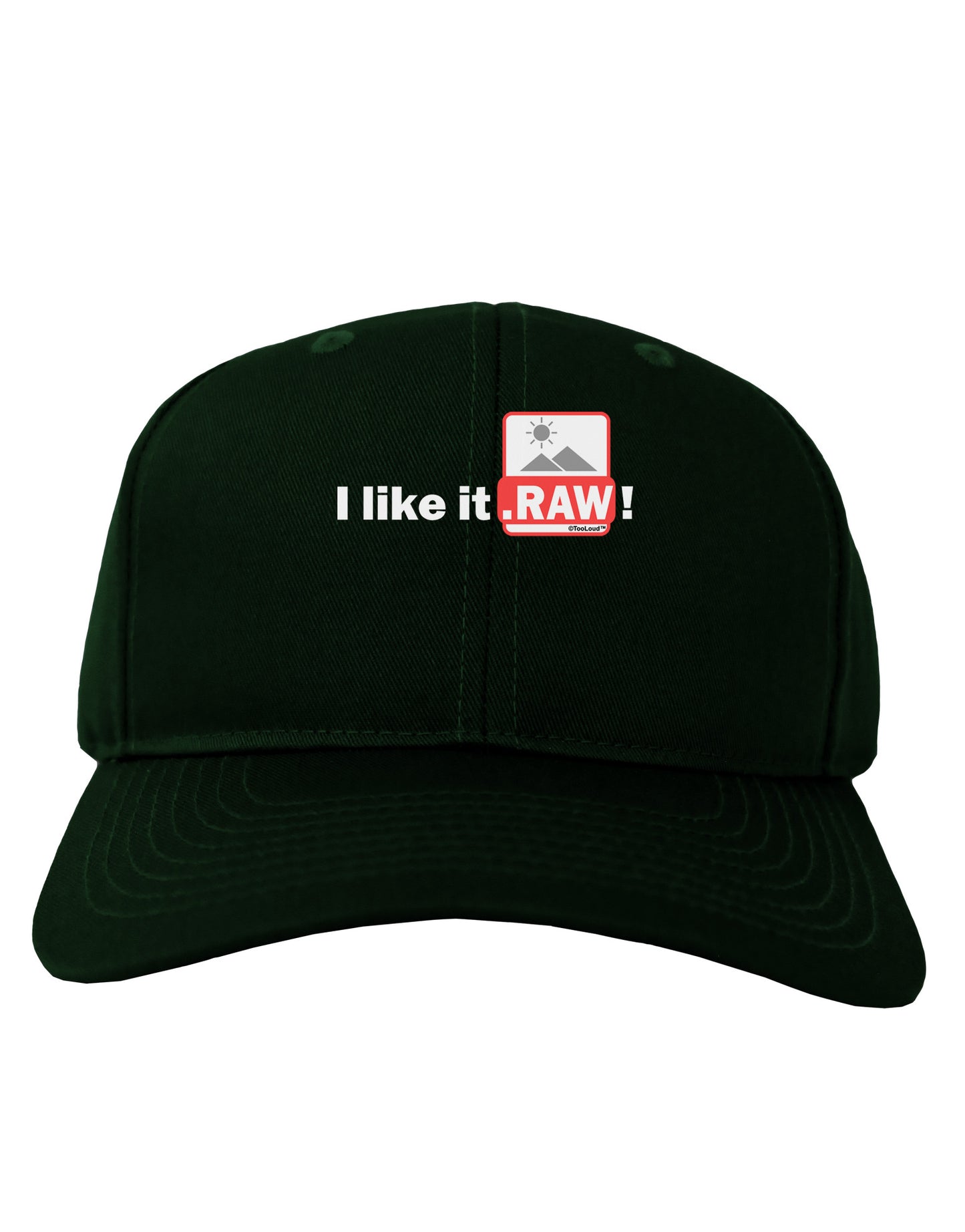 I Like It RAW Adult Dark Baseball Cap Hat-Baseball Cap-TooLoud-Hunter-Green-One Size-Davson Sales