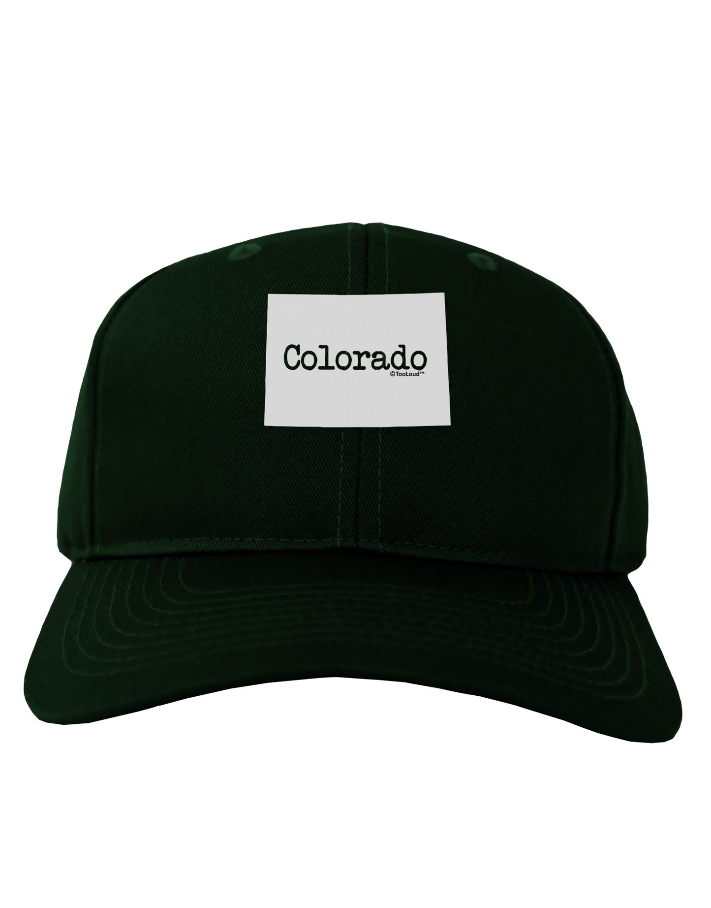 Colorado - United States Shape Adult Dark Baseball Cap Hat by TooLoud-Baseball Cap-TooLoud-Hunter-Green-One Size-Davson Sales