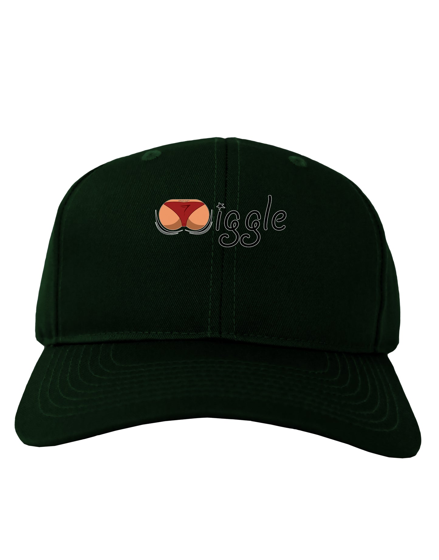 Wiggle - Twerk Medium Adult Dark Baseball Cap Hat-Baseball Cap-TooLoud-Hunter-Green-One Size-Davson Sales